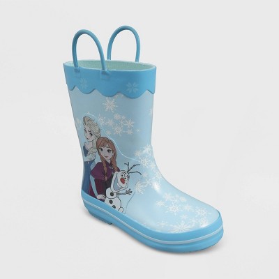 Toddler Girls' Disney Frozen Pull-On Rain Boots - Blue