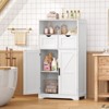 USIKEY Farmhouse Storage Cabinets, Kitchen Storage Cabinet with 2 Adjustable Drawers & Shelf, Floor Cabinet, for Living Room, Home Office, Kitchen - 4 of 4