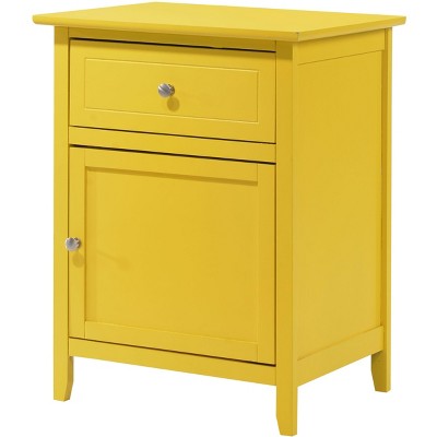 NicBex Nightstand with Drawer and Door Modern End Table with Large Storage Space for Bedroom,Living Room