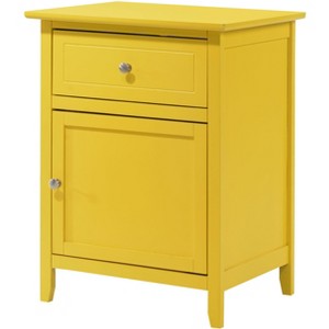 NicBex Nightstand with Drawer and Door Modern End Table with Large Storage Space for Bedroom,Living Room - 1 of 4