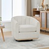 Lycvki 32.28 in.W 360° Swivel Chair with Chenille Cushioned and Metal Base - 4 of 4