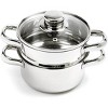 Norpro 1-Quart Stainless Steel Mini Steamer Cooker, 3 Piece Set - 4 of 4