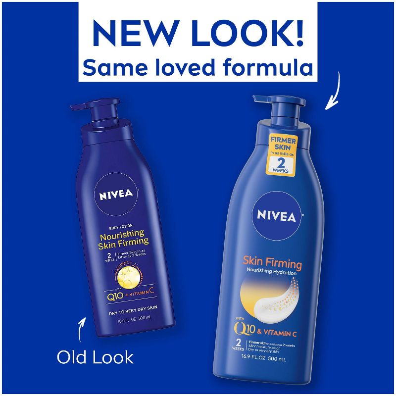 NIVEA Nourishing Skin Firming Body Lotion with Q10 and Vitamin C Scented - 16.9 fl oz, 3 of 14