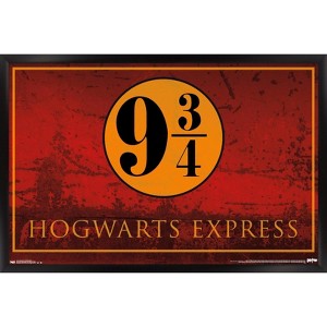Trends International The Wizarding World: Harry Potter - Hogwarts Express 9 3/4 Framed Wall Poster Prints - 1 of 4