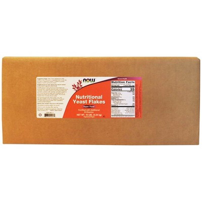 NOW Foods Nutritional Yeast Flakes Supplement  - 10 lbs.  -  1 Count