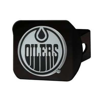 NHL Edmonton Oilers Chrome Metal Hitch Cover - Black