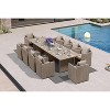 PURPLE LEAF Patio Dining Furniture Set Modern Outdoor Furniture Set Aluminum Dining Table and Chairs - 3 of 4