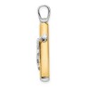 Black Bow Jewelry 14k Two Tone Gold, Polished Crucifix Pendant, 17 x 32mm - 2 of 4