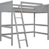 Streamdale Solid Wood Twin Size Loft Bed with Ladder (Gray) - 4 of 4