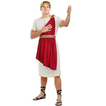 HalloweenCostumes.com 2X  Men  Roman Senator Plus Size Costume for Men, Brown/Red