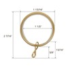 TWOPAGES Curtain Rings with Eyelets, 1.5" Ring for Curtain Pin Hooks (Pack of 12) - 2 of 4
