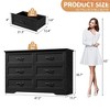 Bedroom Farmhouse 5/6 Drawers Dresser for Bedroom, 44''/ 47.2'' Tall Chest of Drawer, Wooden Vertical Dresser with Metal Handles and Stable Base - 2 of 4