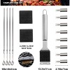 Itopfox 23-Piece BBQ Grill Accessories Set with Thermometer - Stainless Steel Tools, 2 Grill Mats for Outdoor Cooking - Ideal Gift for Dad, Camping - 3 of 4