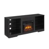 ACEPANO 57.87 in. W Modern Wooden Decorative Cabinet with Glass Shelves & Storage Function for Living Room-Black - 4 of 4
