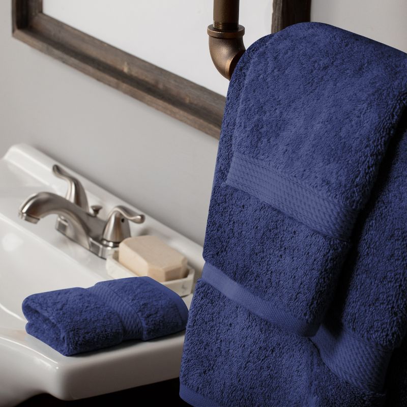 Premium Cotton 800 GSM Heavyweight Plush Luxury 3 Piece Bathroom Towel Set by Blue Nile Mills, 5 of 10