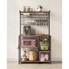 VASAGLE Bakers Rack with Magnetic Knife Holder, Paper Holder, Wire Basket, 8 Hooks, Organizers and Storage, Baker's Rack with Wire Basket - 3 of 4