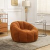 Teddy Fabric Bean Bag Chair with Backrest and Armrests, Foam-Filled Lounge Sofa for Adults and Kids, Cozy Floor Seating-Baofuwish - 2 of 4