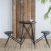 GDFStudio Roski Industrial Iron Folding Dining Set - 2 of 4