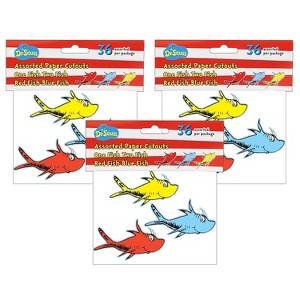 Eureka Dr. Seuss One Fish Two Fish Assorted Paper Cut Outs 36 Per Pack 3 Packs (EU-841218-3) - 1 of 2