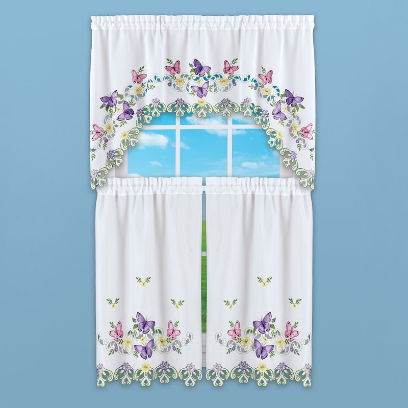 Collections Etc Butterfly Curtains, 3 of 4