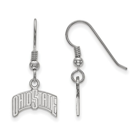 Black Bow Jewelry Sterling Silver Ohio State Buckeyes NCAA Dangle Earring - image 1 of 3