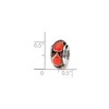 Black Bow Jewelry Red Heart Glass Sterling Silver Bead Charm - 2 of 3