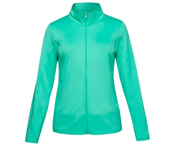 Women's Nivo Essential Long Sleeve Zip Cardigan Aqua Green X-Small