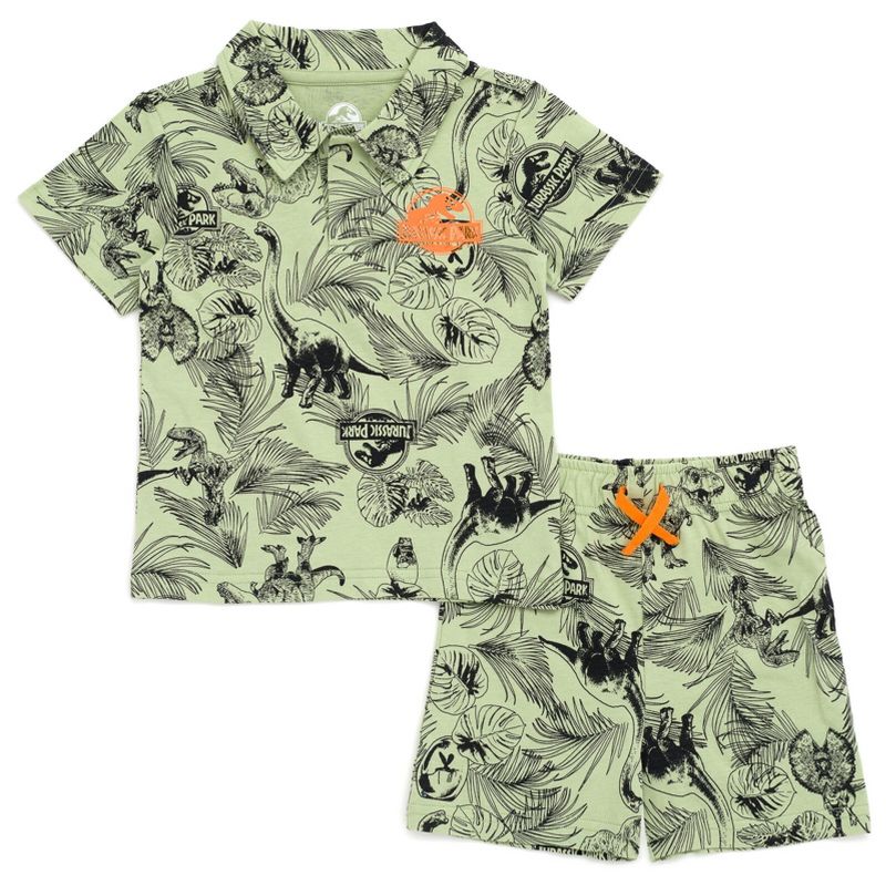 Jurassic Park T-Rex Polo Shirt and Shorts Toddler to Big Kid, 1 of 8