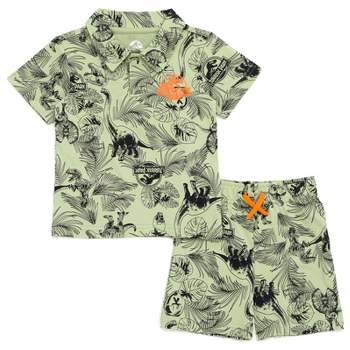 Jurassic Park T-Rex Polo Shirt and Shorts Toddler to Big Kid