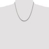 Black Bow Jewelry 2.75mm Rhodium Plated Sterling Silver Diamond Cut Rope Necklace - 2 of 4