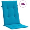 vidaXL Highback Chair Cushion Set of 6 Anthracite Fabric (100% polyester) - 2 of 4