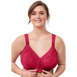 Comfort Choice Women's Plus Size Easy Enhancer Front Close Wireless Posture Bra - 1 of 4