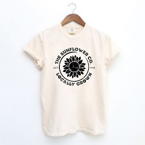 Simply Sage Market Women's The Sunflower Company Short Sleeve Garment Dyed Tee - 1 of 2