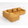 GDFStudio Aly Modular 111.41" Corduroy Fabric and Compressed Foam Sectional Sofa - 4 of 4