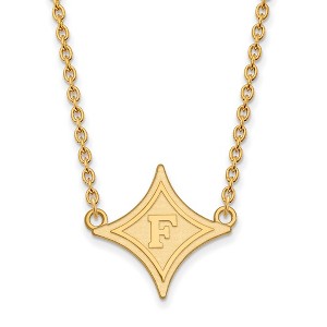 Black Bow Jewelry 14k Yellow Gold Furman Paladins NCAA Necklace 18 Inch - 1 of 4