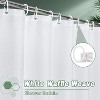 LunaLulinlk White Waffle Shower Curtain, 72"x 72" - 3 of 4