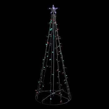 Northlight 5' LED Lighted Red and Green Twinkling Show Cone Outdoor Christmas Tree
