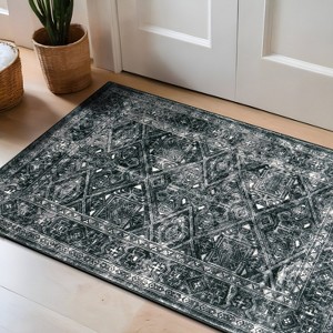 World Rug Gallery Transitional Bohemian Distressed Washable Non Slip Area Rug - 1 of 4