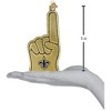 Old World Christmas Blown Glass Ornament for Christmas Tree, New Orleans Saints Foam Finger - 4 of 4