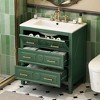 PAGED 30" Bathroom Vanity with Ceramic Sink,Bathroom Sink Cabinet with 3 Drawers for Bathroom - 2 of 4