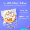 Big Dot of Happiness Fall Friends Thanksgiving Stickers and Clear Cookie Bags, Cellophane Treat Bags 4.25x7 Inches, Party Favor Gifts - 25 Count - 4 of 4