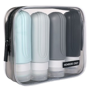 Members Only Silicone Travel Bottle Set – 4 Pack - 1 of 4