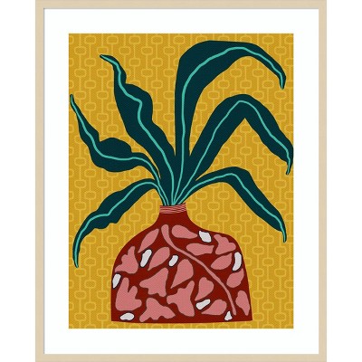 Snappy Botanical III 33"x41" Svelte Natural Framed Graphic Art Print