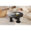 Wooakway 48"L 18.7"H 25.5"D Wood Nesting Coffee Table Teapoy End Table Side Table for Livingroom - 2 of 4