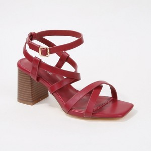 Berness Women's Roberta Ankle Strap Block Heel Sandals - 1 of 4