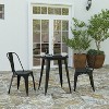 Merrick Lane Indoor/Outdoor Dining Table, 23.75" Round All Weather Poly Resin Top with Steel Base - 2 of 4