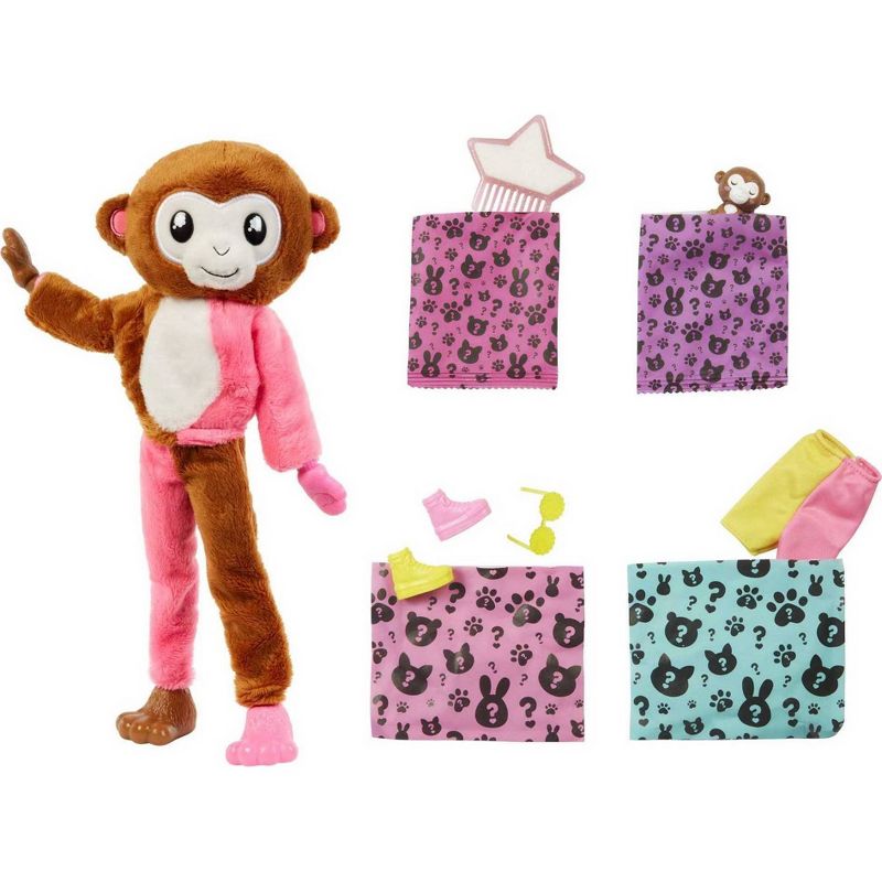 Barbie Cutie Reveal Jungle Series Monkey Doll, 5 of 8
