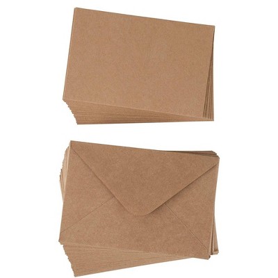 Sustainable Greetings 48-Pack Kraft Brown Flat Greeting Cards with Envelopes for DIY (4 x 6 Inches)