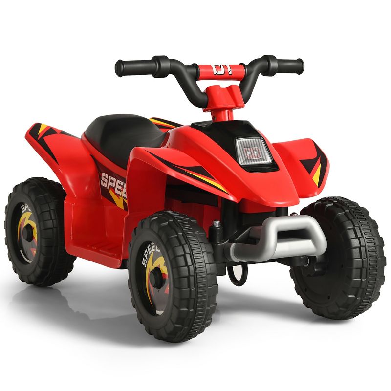 Costway 6V Kids Electric Quad ATV 4 Wheels Ride On Toy Toddlers Forward&Reverse White\Black\Blue\Red, 1 of 10
