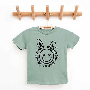 The Juniper Shop Don't Worry Be Hoppy Smiley Bunny Youth Short Sleeve Tee - 1 of 2